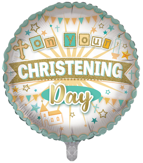 On Your Christening Day Foil Balloons - (18")