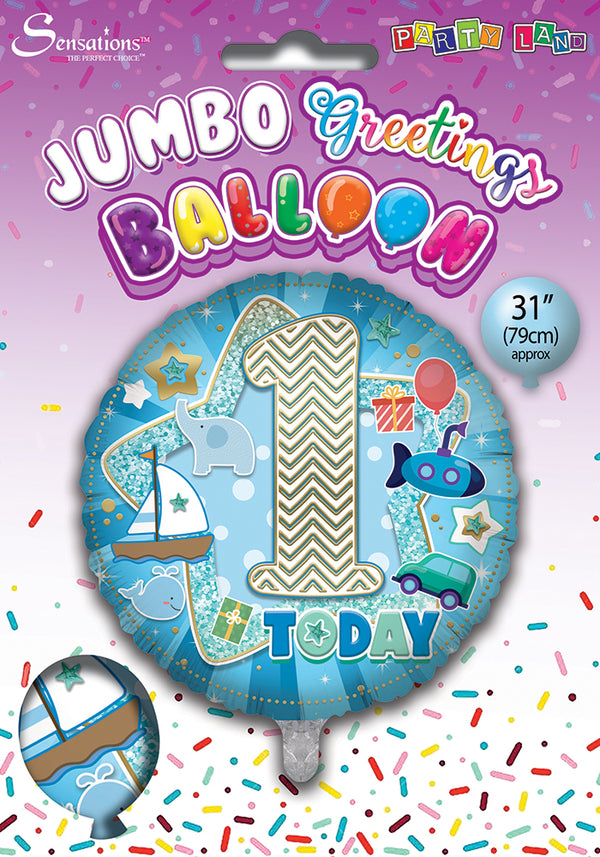 1 Today Blue Foil Balloons - (31")