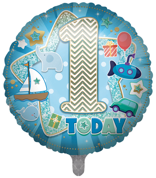 1 Today Blue Foil Balloons - (31")