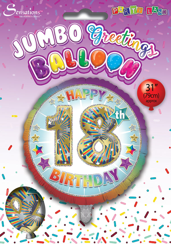 Happy 18th Birthday  Foil Balloons - (31")