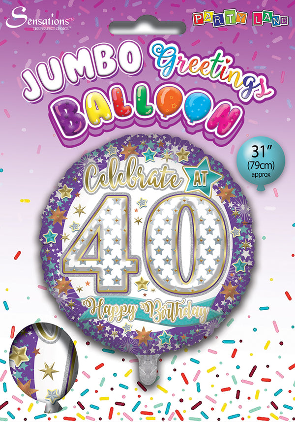 Happy 40th Birthday  Foil Balloons - (31")