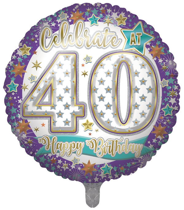 Happy 40th Birthday  Foil Balloons - (31")