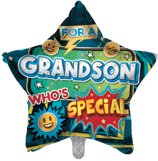 Special Grandson Star Shape Foil Balloons - (18")