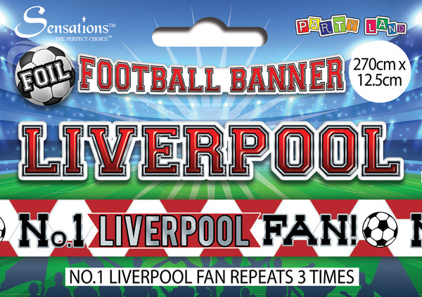 No.1 Liverpool Fan Football Foil Banners - (270cm x 12.5 cm)