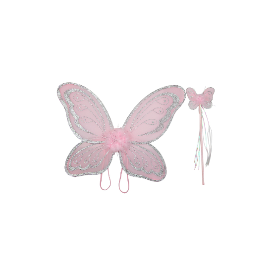 Pink Fairy Wings & Wand Set (Age 3+)