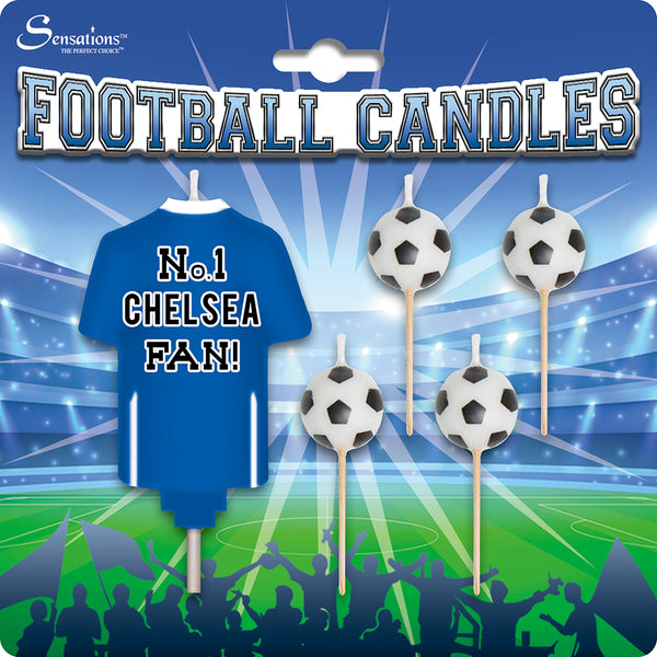 No.1 Chelsea Fan Football Candles - (5 Pack)
