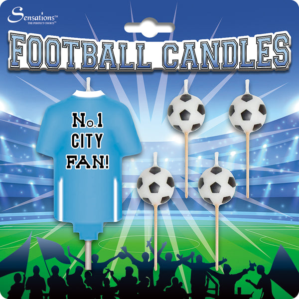 No.1 City Fan Football Candles - (5 Pack)