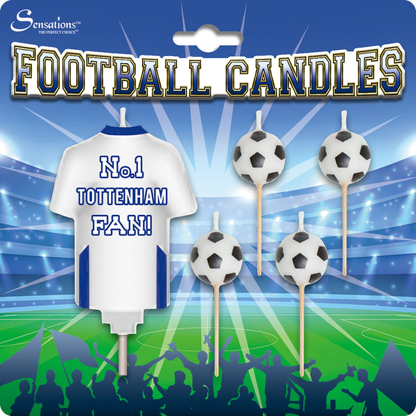 No.1 Tottenham Fan Football Candles - (5 Pack)