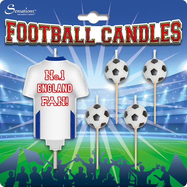 No.1 England Fan Football Candles - (5 Pack)