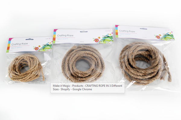 CRAFTING ROPE IN 3 Different Sizes – Make it Magic