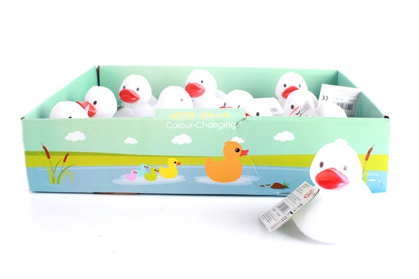 White Led Colour Changing Duck (10 X 8 X 8CM)