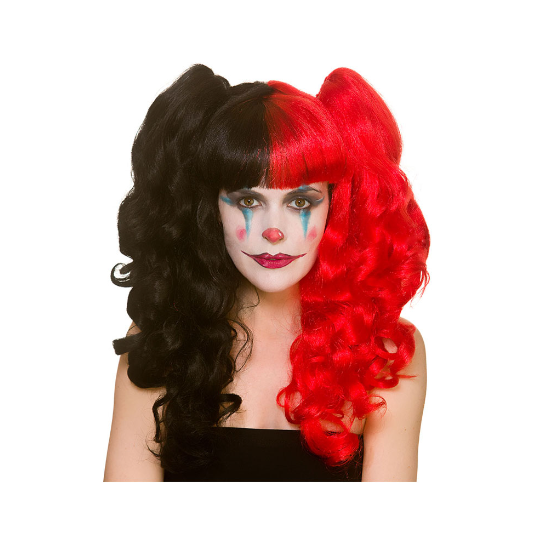Long red discount cosplay wig