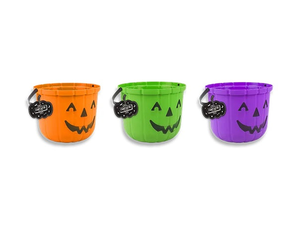 Halloween Pumpkin Bucket in 3 Assorted Colours