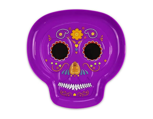 Halloween Sugar Skull Plate in 3 Assorted Colours
