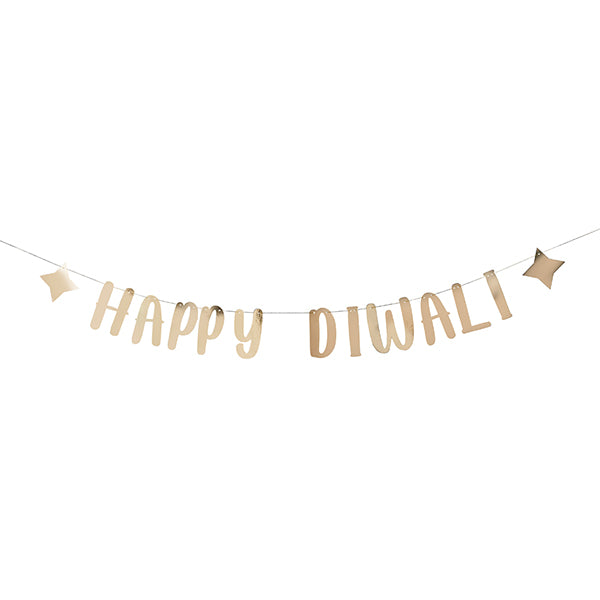 Gold 'Happy Diwali' Banner - (2m)