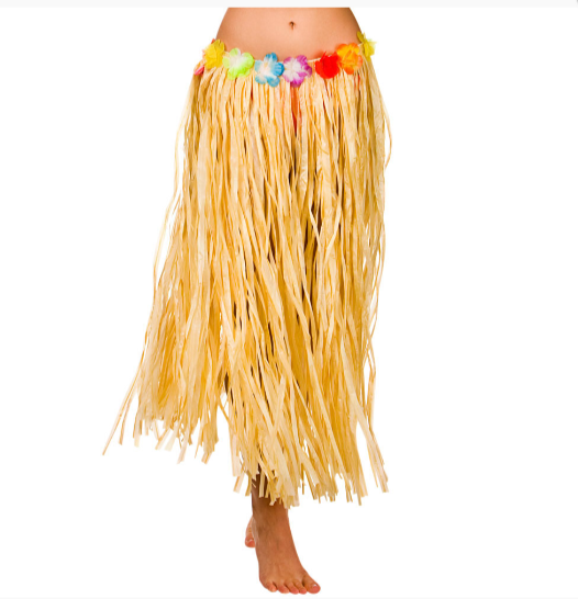 Hula Skirt NATURAL (PLUS Size) - (80cm )