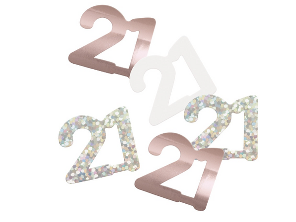 GLITZ 21 Rose Gold Foil Confetti  - (14g)