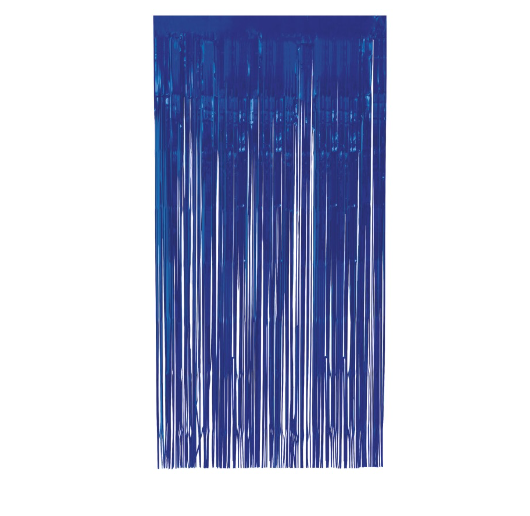 Royal Blue Foil Fringe Door Curtain - (1m x 2m)