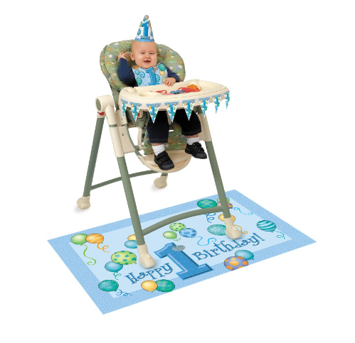 First Birthday Blue Balloons High Chair Kit