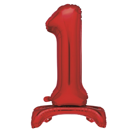 Red Standing Number 1 Foil Balloon - (30" )