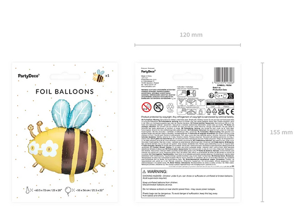 Foil balloon Bumblebee - (63.5x72 cm)