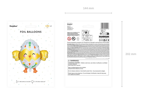 Foil balloon Chick - (78.5x64.5cm)
