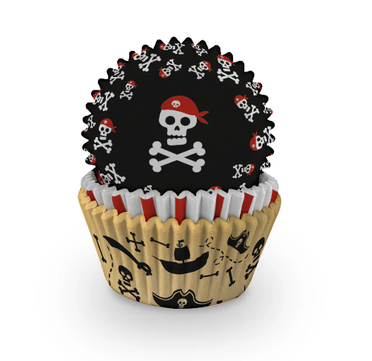 Pirate's Map Cupcake Cases - (75 Pack)