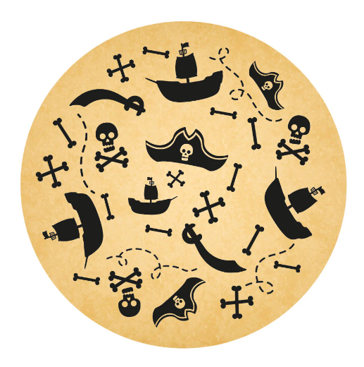 Pirate's Map Cupcake Cases - (75 Pack)