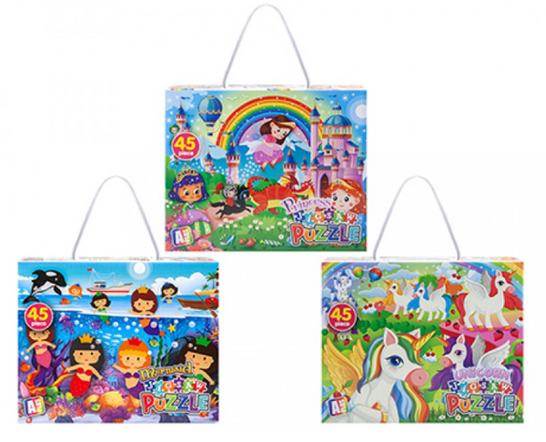 PUZZLE for GIRL 45 PIECES IN 3 ASSORTED DESIGNS
