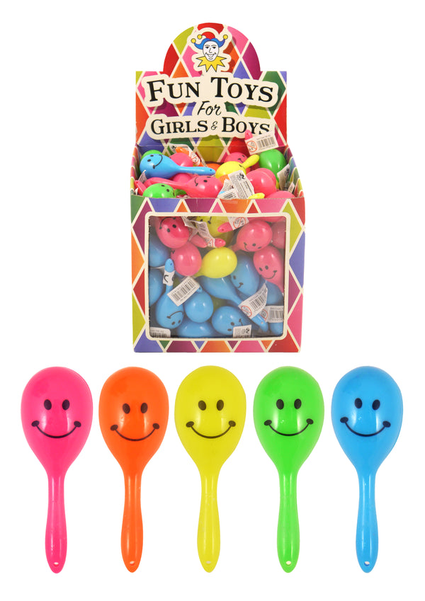 Maracas Mini Smile in 5 Assorted Colours - (7cm)