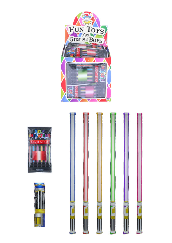 Self Inflating Light Stick - (70.4x3cm)  in 6  Assorted Colours
