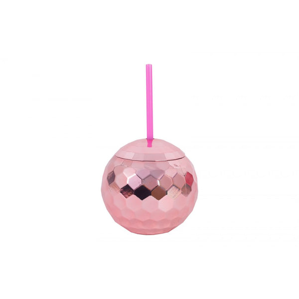 DISCO TUMBLER WITH STRAW