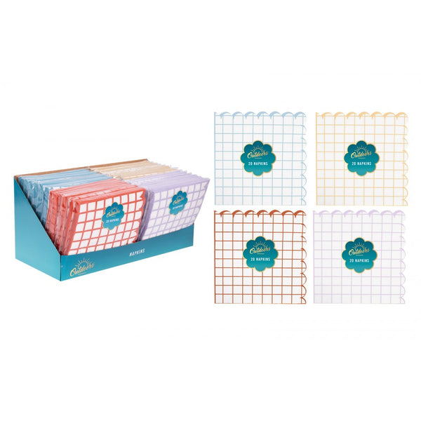 PAPER NAPKINS WITH SCALLOP EDGE (20 Pack)
