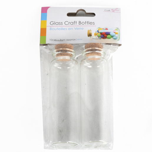 Craft Glass Bottle With Cork (2 Pack)
