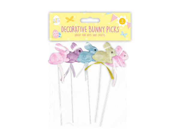 Mini Bunny Decorative Picks - (5 Pack)