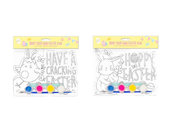 Easter Paint Your Own Card Sign in 2 Assorted Designs