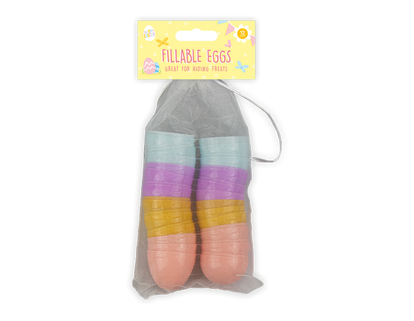 Easter Fillable Eggs - (12 Pack)