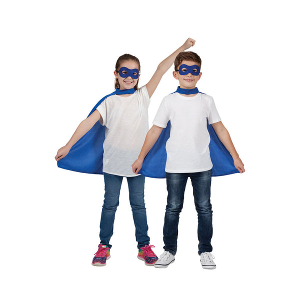 Kids Super Hero Cape & Mask - BLUE