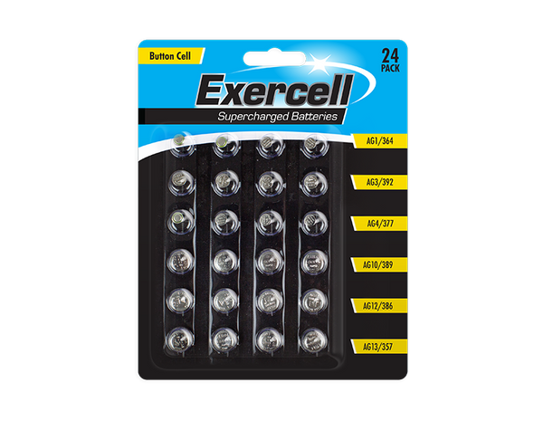 Button Cell Batteries - (24 Pack)
