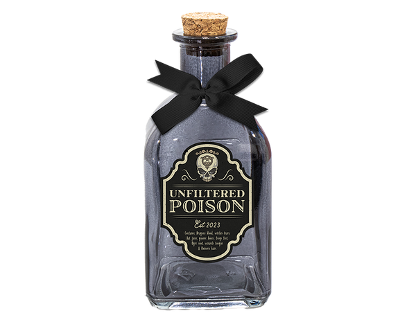 Halloween Glass Decorative Potion Bottles in 2 Assorted Colours
