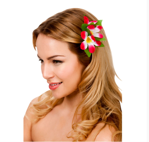 Hawaii Flower Hair Clip / Hot Pink