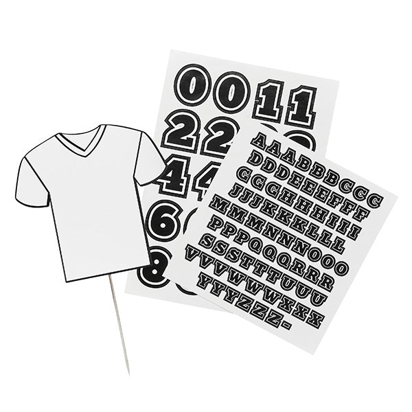 Football Shirt Cake Topper personalised with 2 sticker sheets