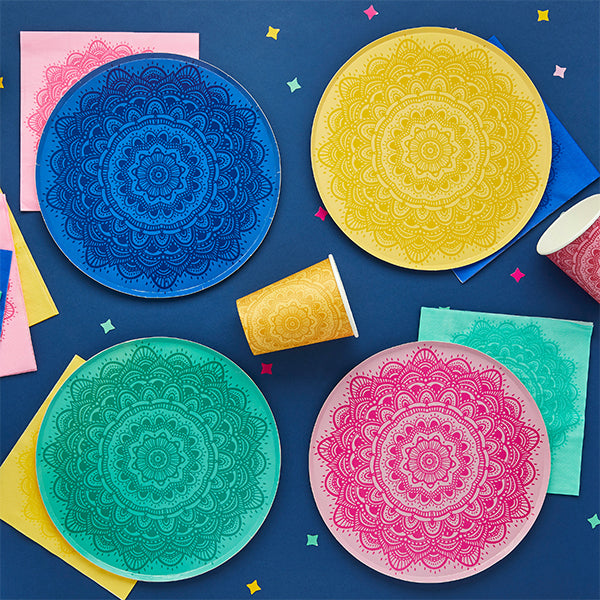 Mandala Paper Plates - (8 Pack)