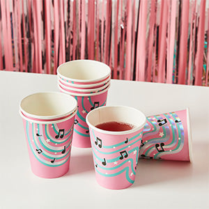 MUSICAL NOTE PAPER CUPS - (8 Pack)