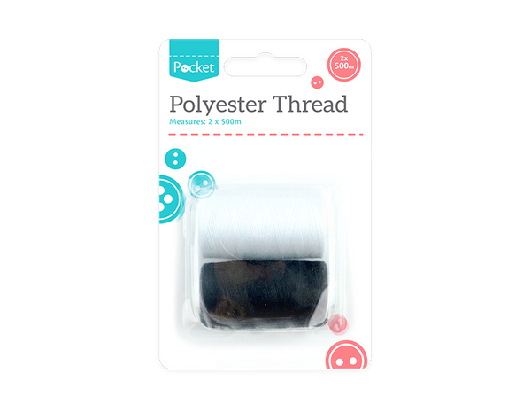 Polyester Thread 500m - (2 Pack)