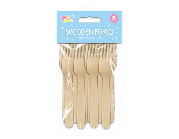 Wooden Forks - (20 Pack)