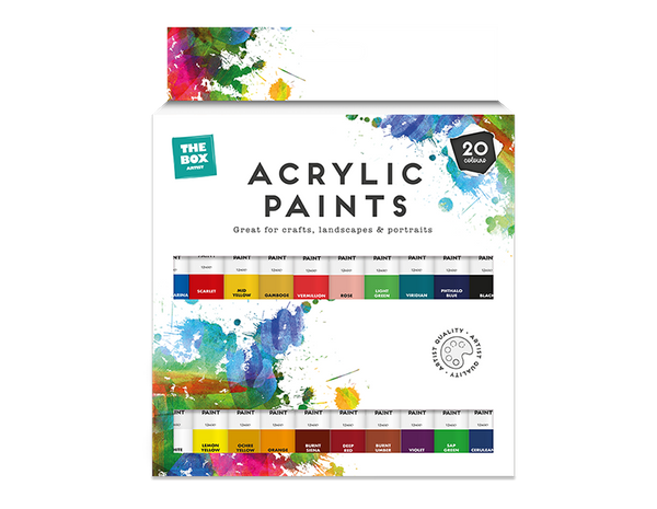 Acrylic Paints 12ml - (20 Pack)