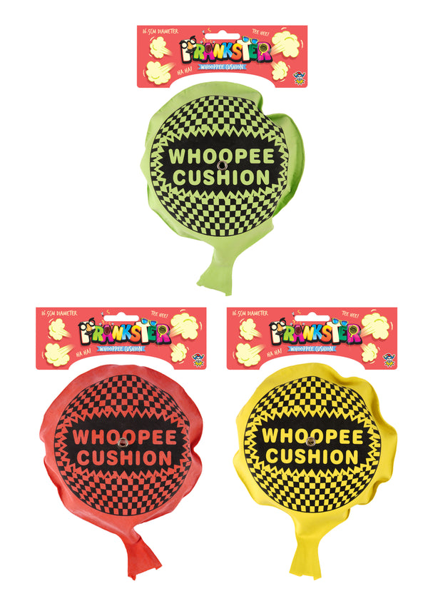 Self Inflating Whoopee Cushions (16.5cm) in 3 Assorted Colours