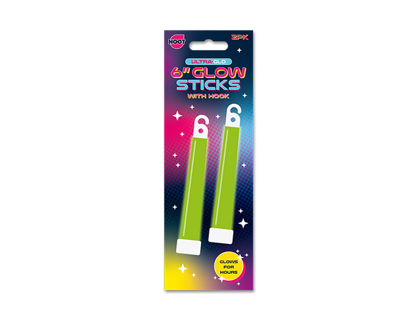 Glow Stick 6" - (2 Pack) in 3 Assorted Colours
