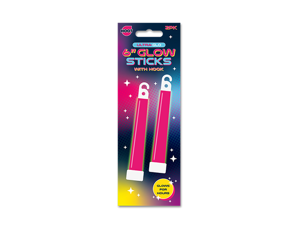 Glow Stick 6" - (2 Pack) in 3 Assorted Colours